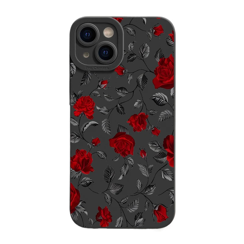 New Retro Fashion Rose Phone Case For iPhone