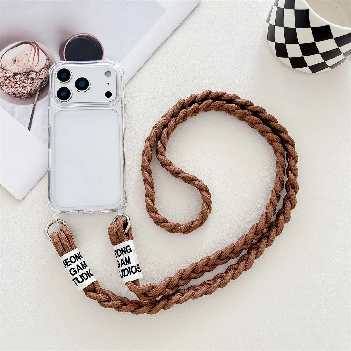Crossbody Transparent  Phone Case For iPhone