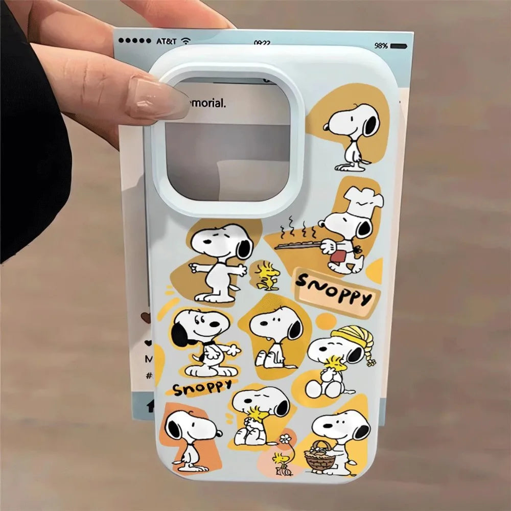 Cute Cartoon Animation Creative Soft Shell Snoopy Mobile Phone Case For iPhone