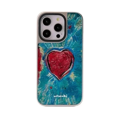 Art Museum Silver Black Border Mirror Magnetic Phone Case
