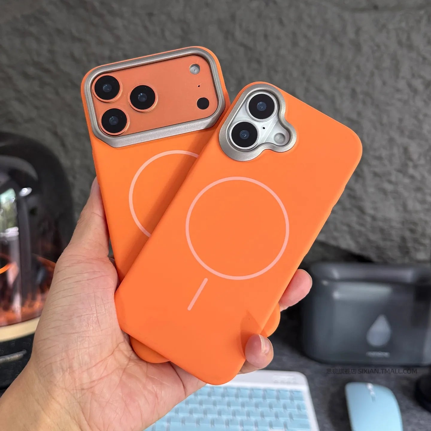 Minimalist Orange Slim Magnetic Case For iPhone