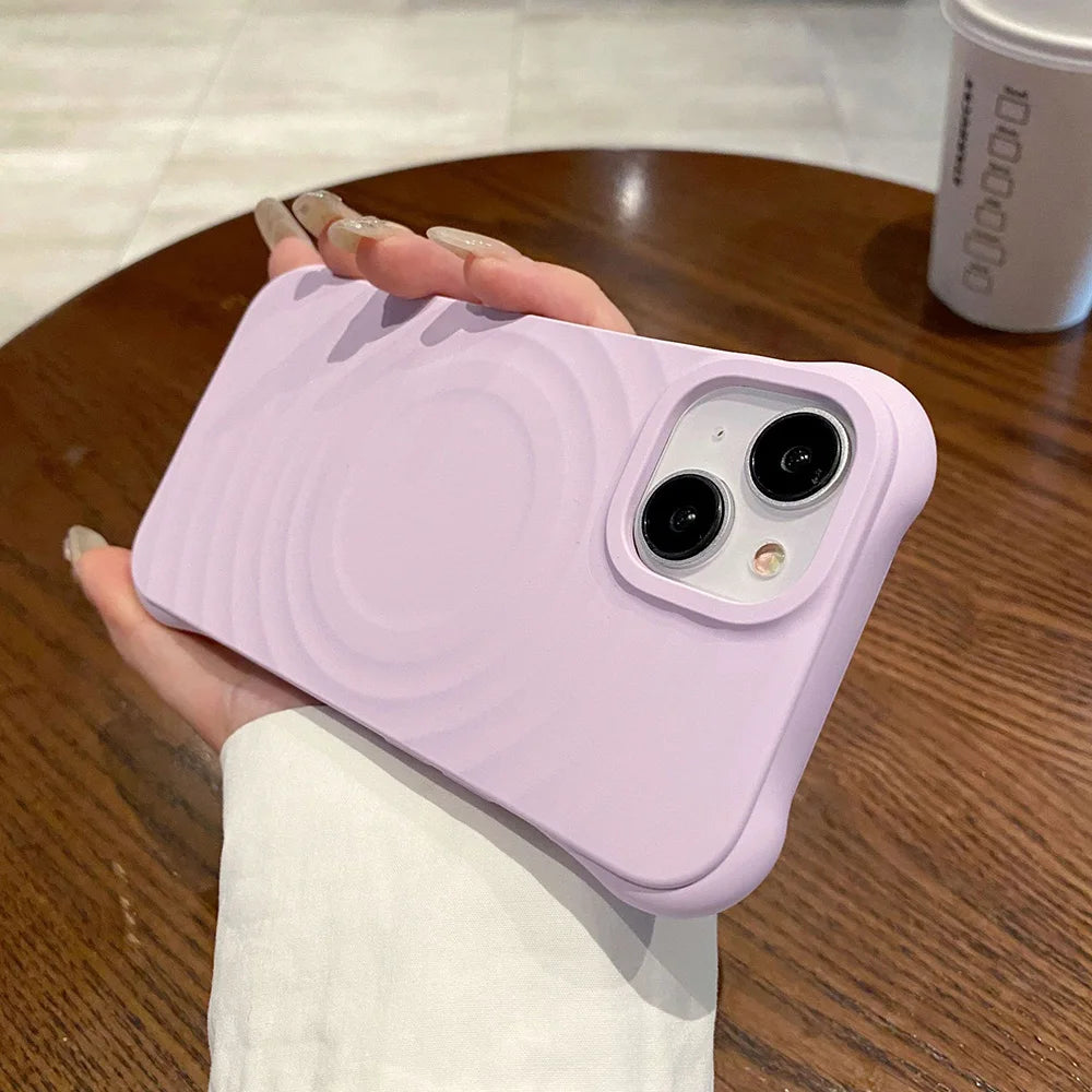 Ripple Soft Silicone For Magsafe Magnetic Phone Case