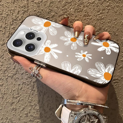 Sophisticated Black Floral Frosted Case For iPhone