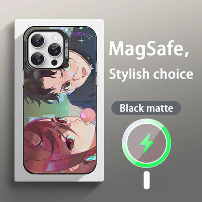 Hot Anime Dandadan Pattern Design Phone Case Magnetic IMD Colorful Silver Case For iPhone