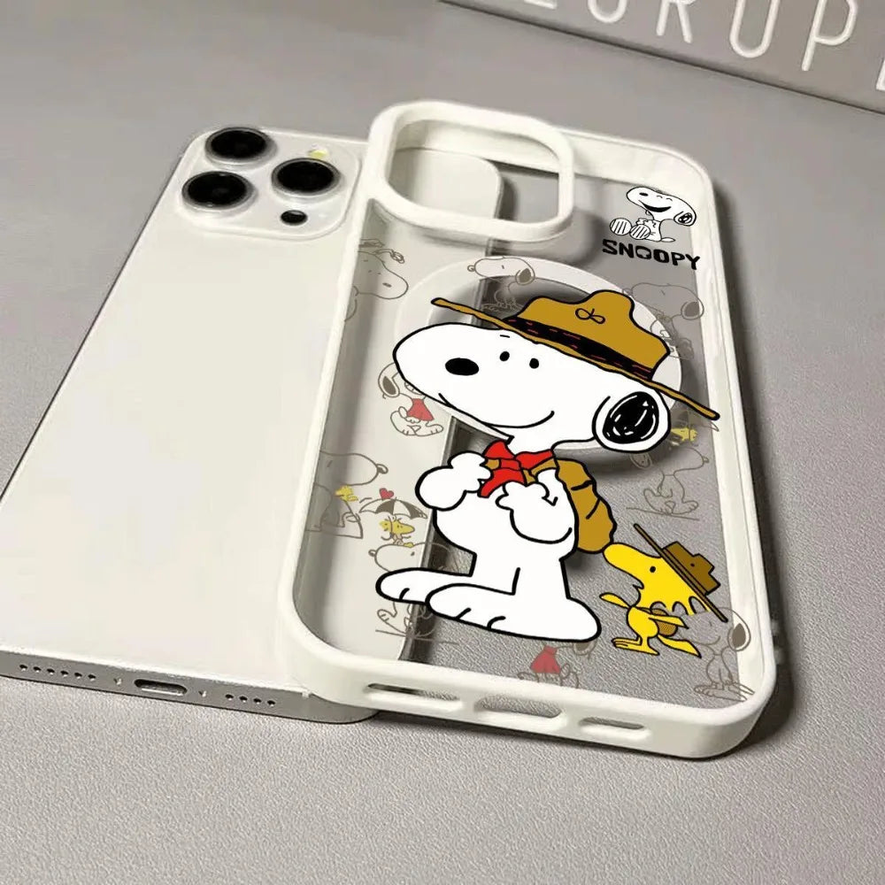 New Anime Snoopy Magsafe Phone Case Protective Cover For iPhone