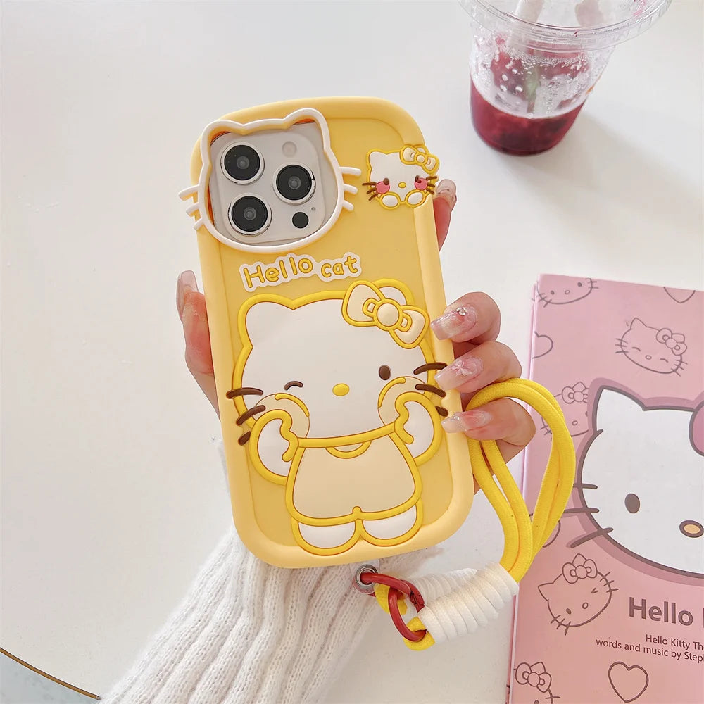Cartoon Hello Kitty Silicone Phone Case