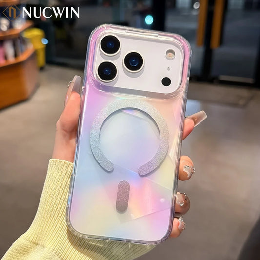 Luxury Neon Gradient PC TPU Phone Cases For iPhone
