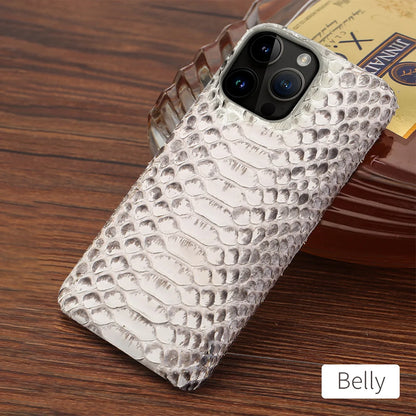 100% Genuine python Leather Phone Case For iPhone
