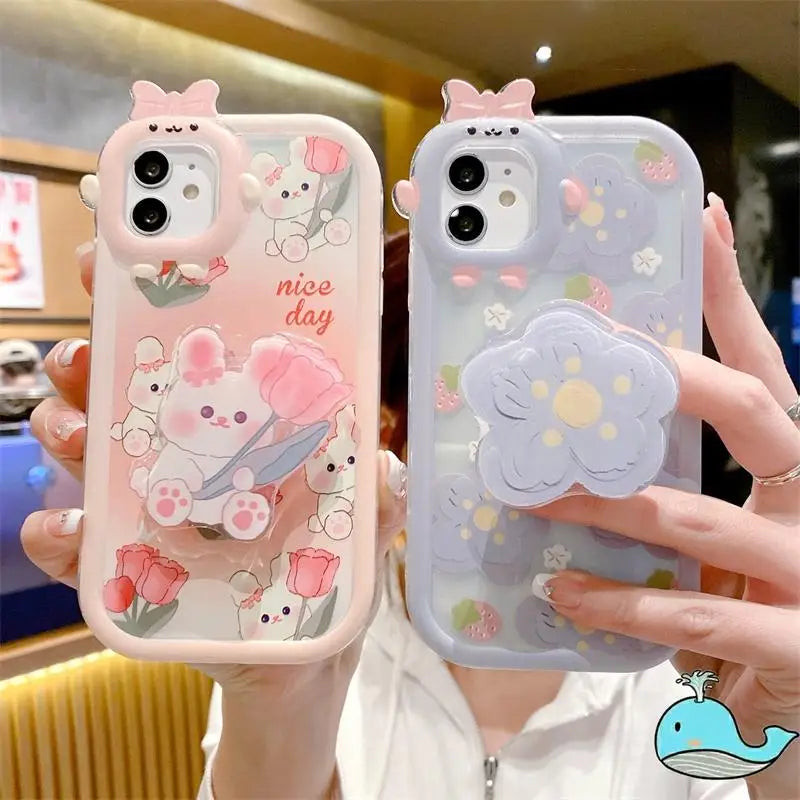 3D Bow-knot Little Monster Lens Phone Case for IPhone