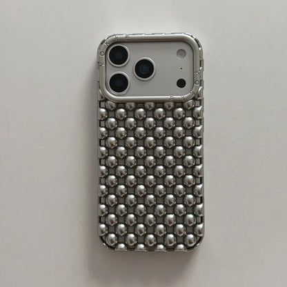 Luxury Advanced 3D solid Candy Color Pearl Round Bead Phone Case For iPhone