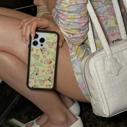 Wildflower Sandy Carrot Bunnies Cute Girl Phone Case For iPhone