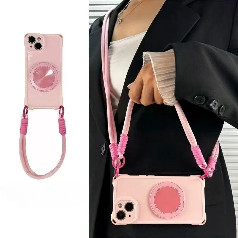 Crossbody Lanyard Phone Holder Case For iPhone