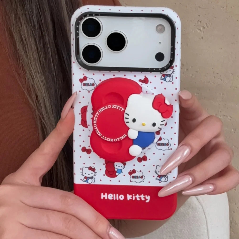 Fashion Cute Kitty Holding Bow Tie Phone Case For iPhone