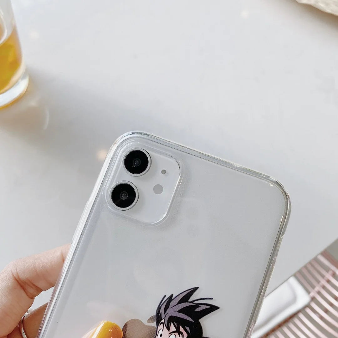 3D Dragon Ball Son Goku transparent Phone Case For iPhone