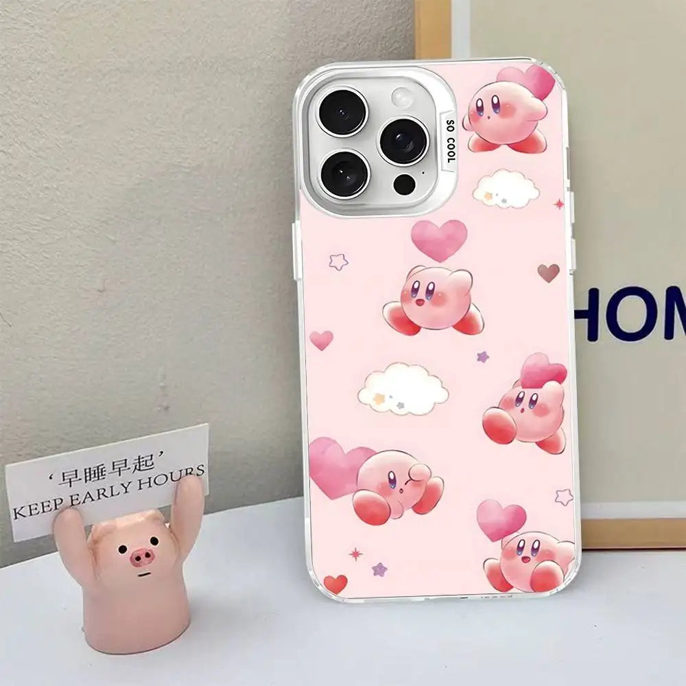 Cartoon Pink Kirbys Phone Case For iPhone