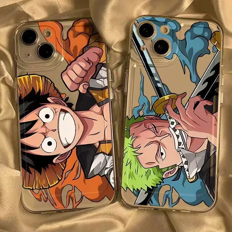 3D One Piece Zoro Luffy Phone Case For iPhone