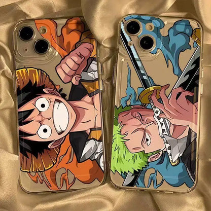 3D One Piece Zoro Luffy Phone Case For iPhone