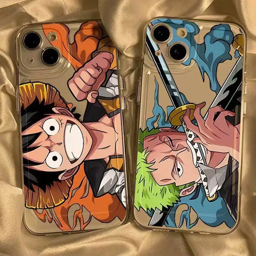 3D One Piece Zoro Luffy Phone Case For iPhone