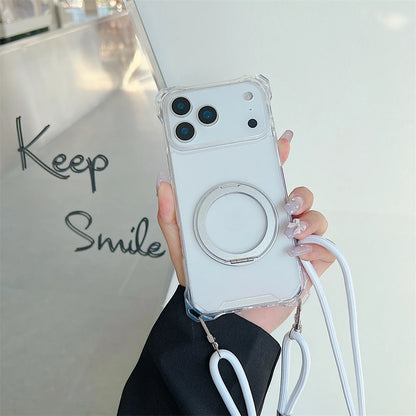Metal Magnetic Holder Gradient Case For iPhone