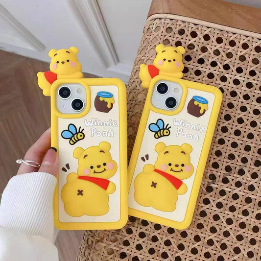 Winnie Lotso Head Cartoon Back Silicon Soft Phone Case