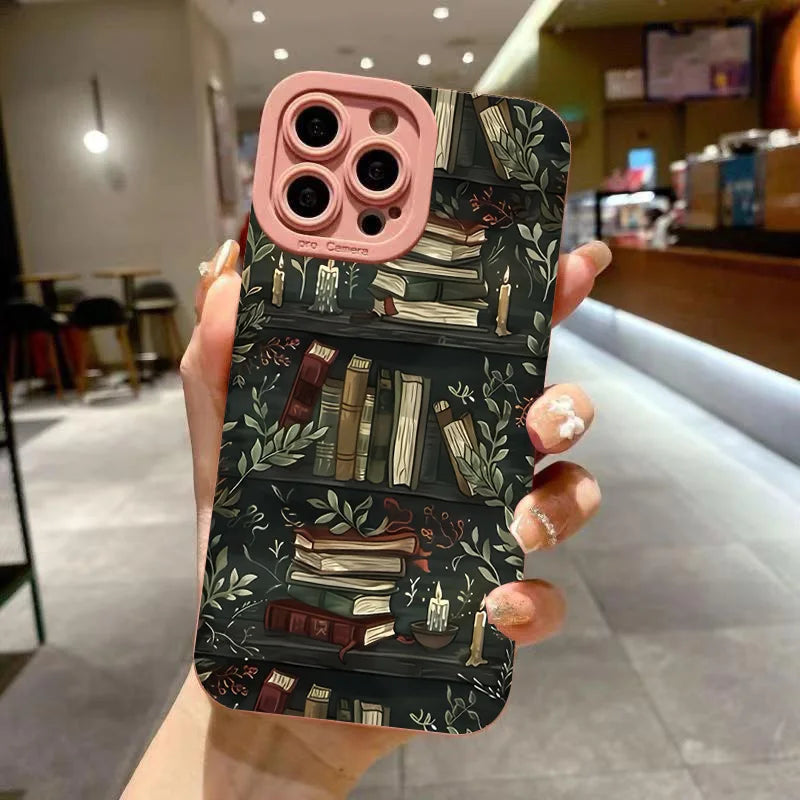 Creative Beautiful Book Pattern Phone Case For iPhone