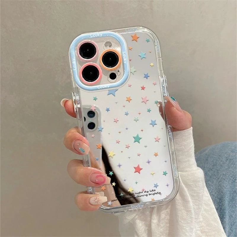 Cute Colorful Stars Mirror Phone Case