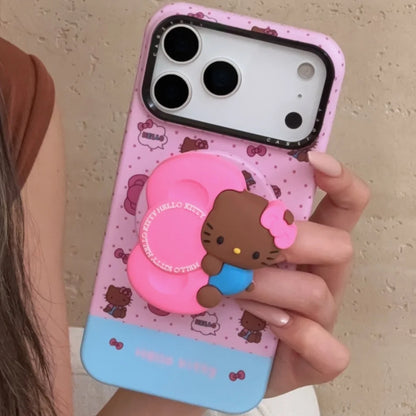 Fashion Cute Kitty Holding Bow Tie Phone Case For iPhone