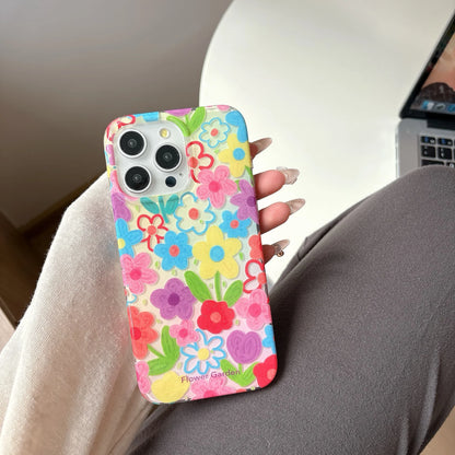 Vivid & Artistic Colorful Doodle Flower Protective Phone Case