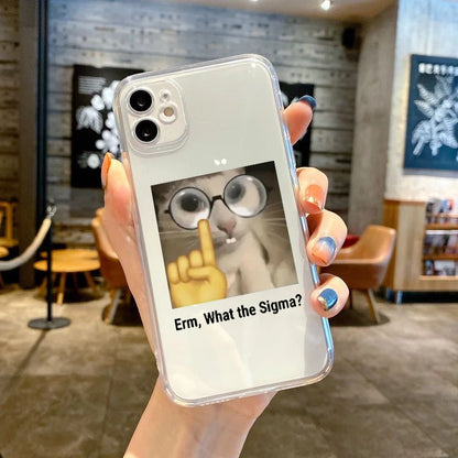 Funny Cat Meme Transparent Phone Case
