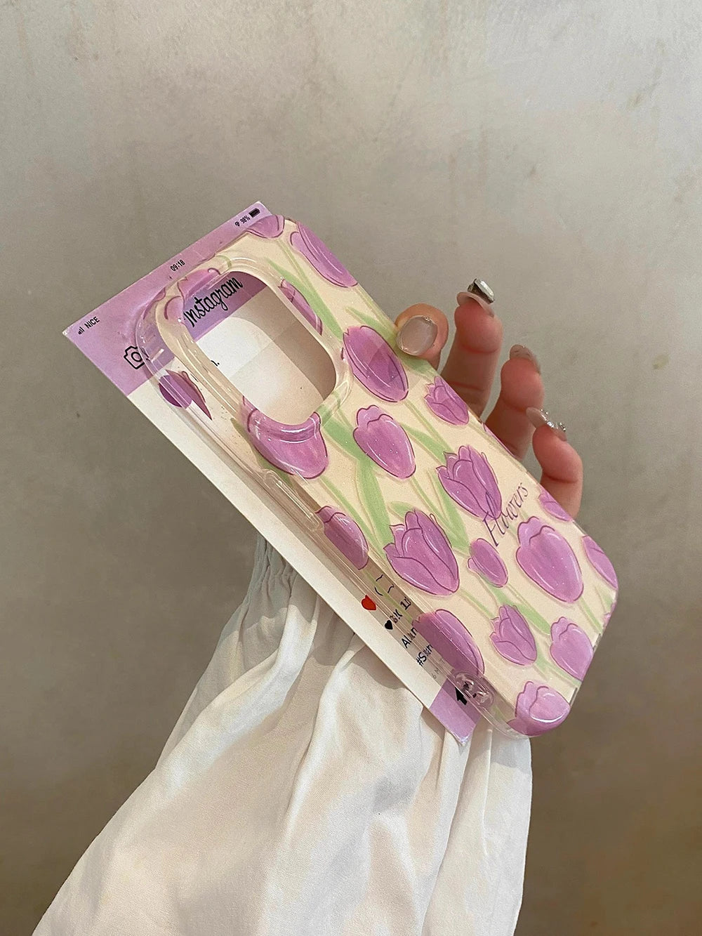 Lovely Purple Tulip Foral Shockproof Phone Case