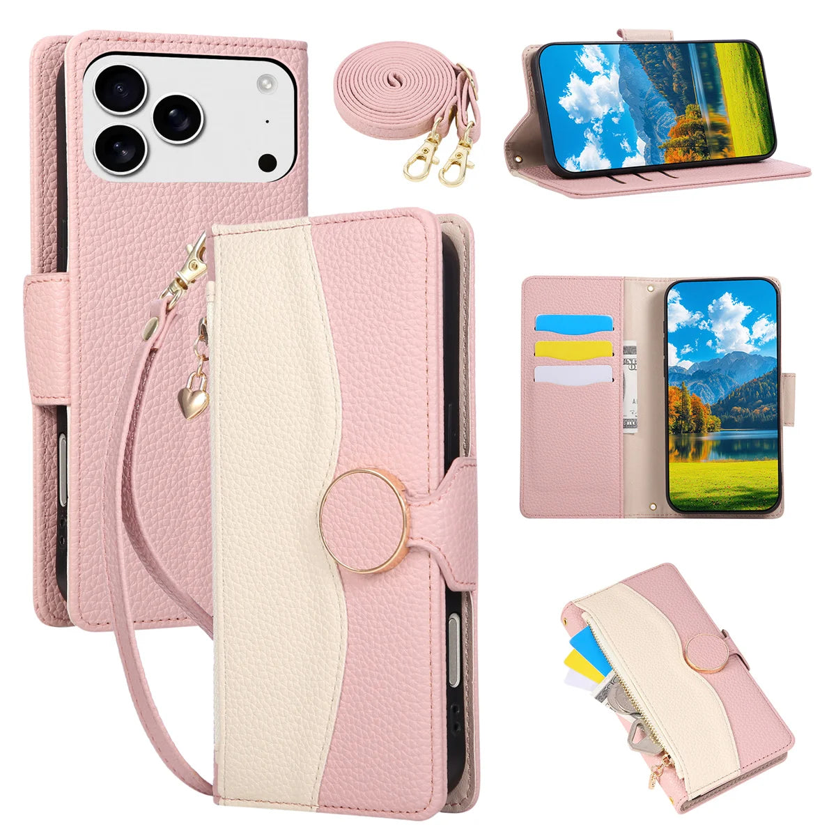 Zipper Crossbody Phone Case For iPhone
