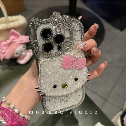 Luxury Hello Kitty Shinny Diamonds Original Case For iPhone