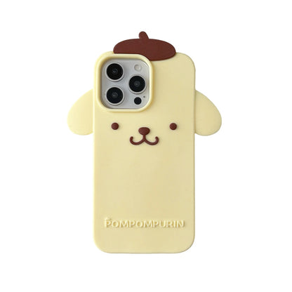 3D Stereoscopic Cute Fashion Sanrio Cinnamoroll Pom Pom Purin Phone Case For iPhone
