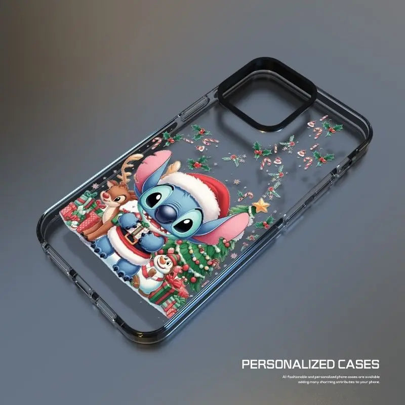 Disney Stitch Christmas Cute Phone Case For iPhone