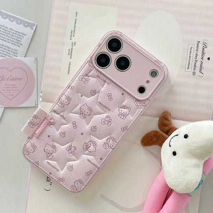 Cute Star Kitty  Fashion Leather Phone Case For iPhone