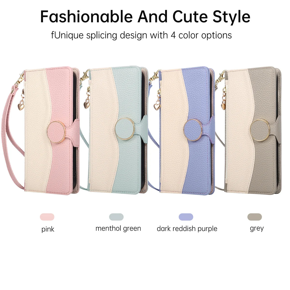 Zipper Crossbody Phone Case For iPhone