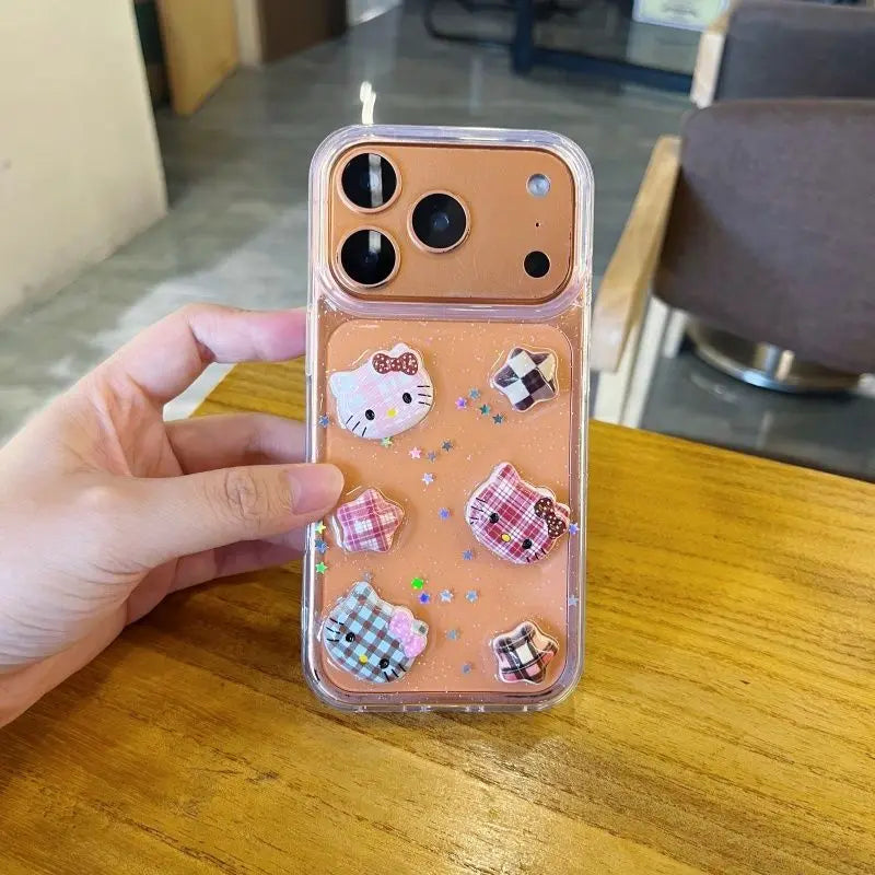 Anime Cartoon Pattern Cat Acrylic Mobile Phone Case Protective Cover Suitable For Apple