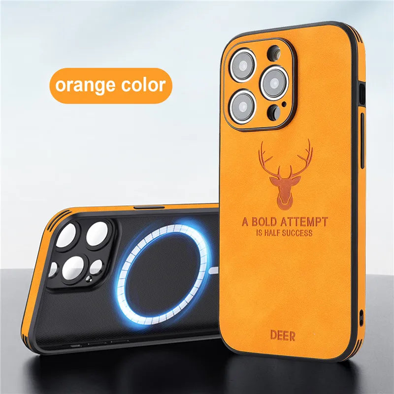Deer A Bold Attempt is Half Success Leather Case For iPhone