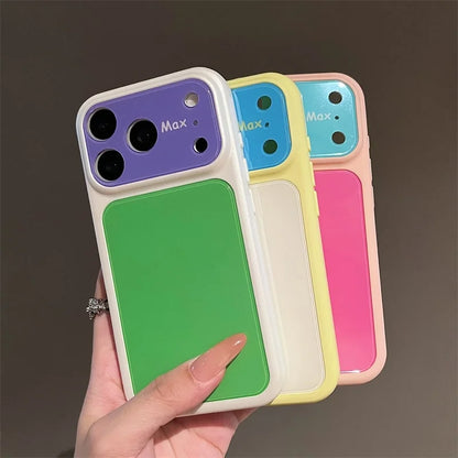 Ins Candy Color Contrast Acrylic Phone Case  For iPhone