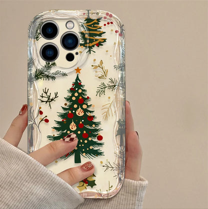 Christmas Decorations Snowman Wave Case For iPhone