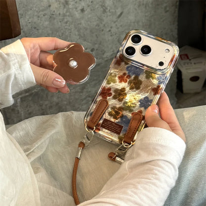 Fashion Oil Painting Flower Phone Case For iPhone