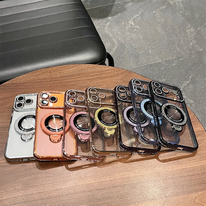 Glitter For Magsafe Bracket Case For iPhone