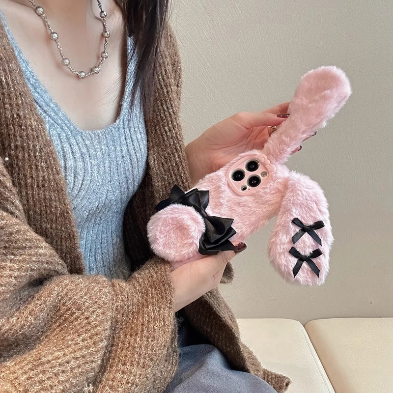 Kawaii Maid Bunny Plush Phone Case