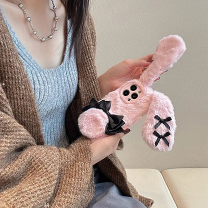 Kawaii Maid Bunny Plush Phone Case