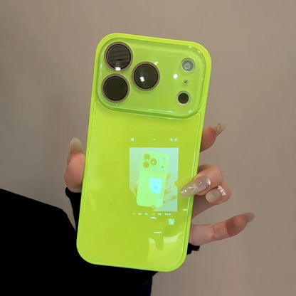 Tempered Glass Candy Color Hard Case For iPhone