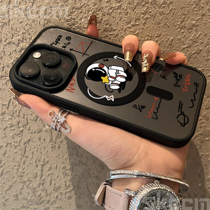 Magnetic Astronaut Clear Phone Case For iPhone