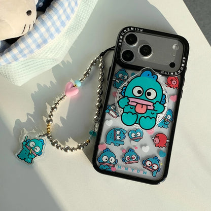 Sanrio Hangyodon Magnetic Holder Magsafe Wireless Charge Cute Cartoon Phone Case For iPhone