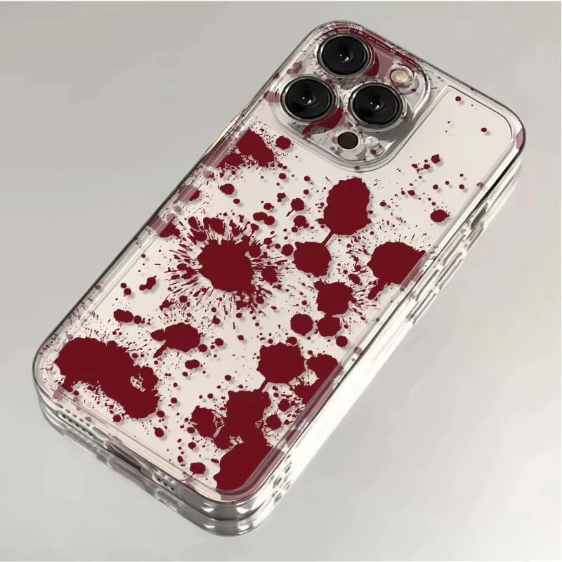 Red Pigment Patterns Phone Case For iPhone