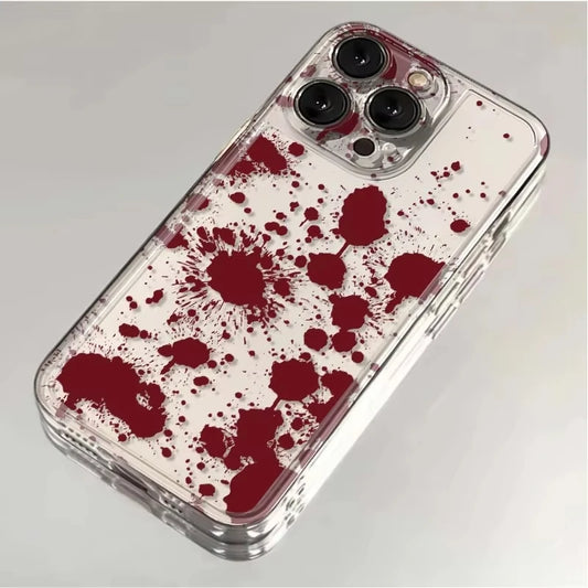 Red Pigment Patterns Phone Case For iPhone
