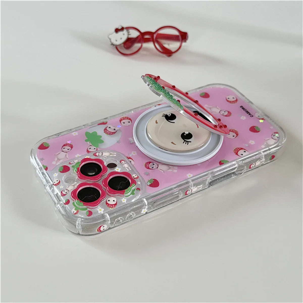 Funny Cute Pink Strawberry Girl Phone Case For iPhone